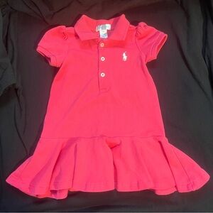 Polo by Ralph Lauren Kids Coral Polo Dress Size 6M 6 Months